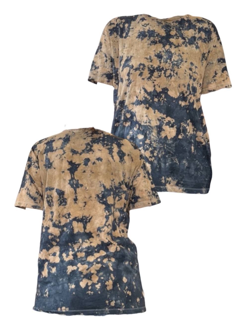 Urban Renewal Tie-Dye Short Sleeve Tee in Black and Tan